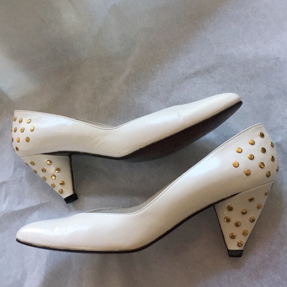 6.5 AA stuart weitzman mr. seymour RARE GOLD STUD Spain Memphis era big hair - Picture 3 of 8